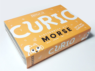 CURIO Morse Electronics Kit - packaging brand curio electronics kids kit mascot morse code packaging