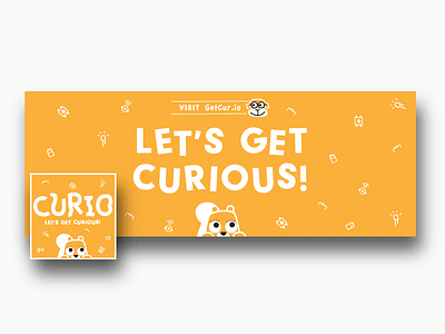 CURIO - Social media branding brand curio electronics kids mascot morse code