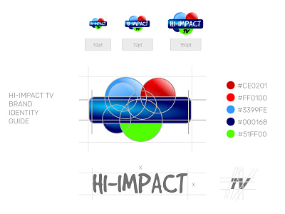 DIGITAL GUIDE: HI-IMPACT TV brand identity design branding logo