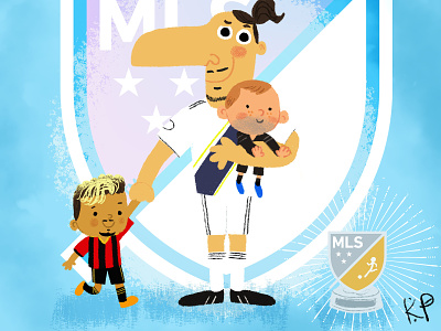 MLS Cartoon children childrens childrens illustrations cute football ibrahimovic illustration la galaxy martinez mls picturebook rooney soccer soccer ball