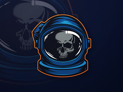 Helmet Skull art astronaut branding graphic design helmet illustration illustrator logo mascot mascot logo skull