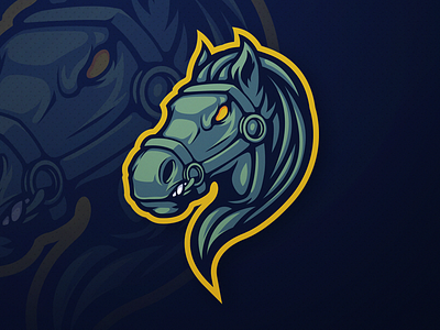 Horse Mascot Logo art branding graphic design horse illustration illustrator logo mascot mascot logo