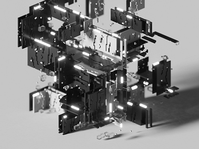 Voided Slates black black and white magicavoxel voxel voxels