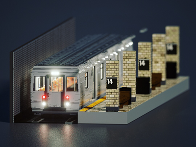 A little dirty subway cgart magicavoxel subway voxel voxels