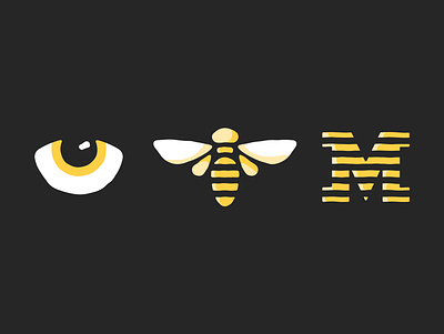 EyeBeeM art bee branding clean design eye ibm ibm plex illustration logo minimal ui vector