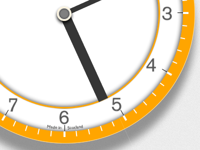 Braun Clock in HTML + CSS braun clock