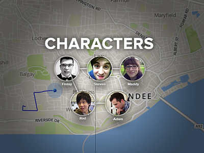 Story Telling Concept avatars characters mapbox maps story telling