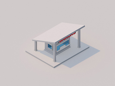 Lowpoly Snack Store 3d cinema 4d low poly