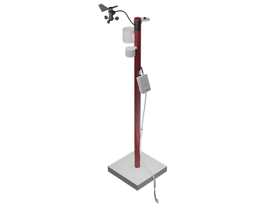 Automated Weather Station 3d blender3d environment