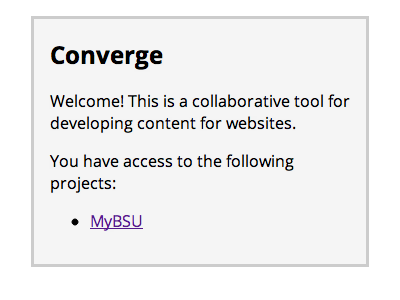 Converge / 1 content ui web app