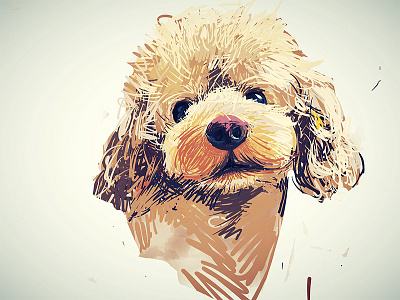 My lovely doggie draw funny illustrator