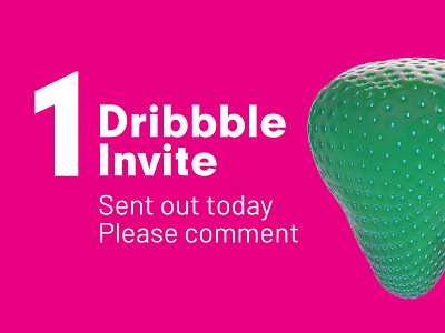 Dribbble Invite c4d dribbble dribbble invite invitation invite players strawberry