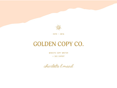 Golden Copy Co. Brand Identity branding design logo minimal typography