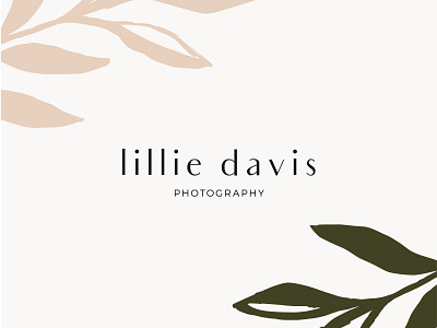 Lillie Davis Photography Brand Identity branding design illustration logo minimal typography