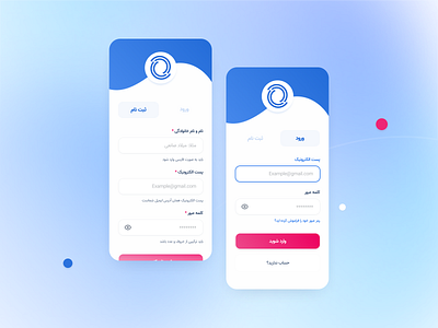 Login & Register app design login mobile register ui