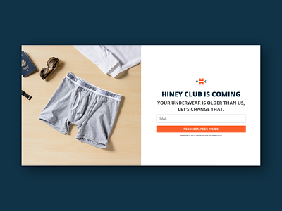 Hiney Landing Page clean email form h hiney landing page launch logo pre launch sign up signup website