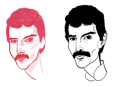 Freddie V2.0 (WIP) colombianillustrator freddiemercury illustrtator killerqueen marcelasanchez queen sanchezletters sheerheartattack vector vectorportrait