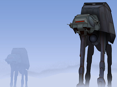 Imperial Walkers at at hoth illustration illustrator imperial walkers photoshop target the main generator