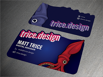 New Business Cards business card die cut illustration