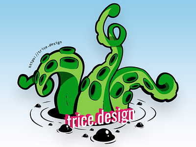 New sticker design branding design illustrator sticker tentacles vector