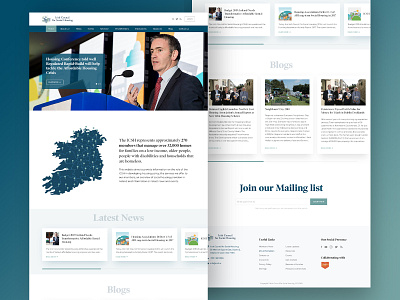 ICSH - Irish Council of Social Housing blogs design flat homepage homepage design irish mailing list minimal news redesign rfp social typography ui ux vector website