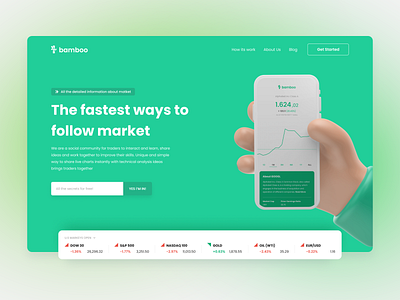 Exploration - Market Community App Landing Page