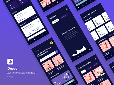 Exploration - Meditation Apps app branding design flat ios meditation meditation app mobile ui ux