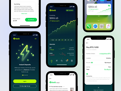 Cryptocurrency App app bitcoin bitcoin wallet bitcoins crypto app crypto cureency app crypto currency crypto exchange crypto wallet ethereum figma investment app minimalist mobile app mobile design ui ux