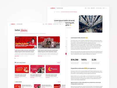 Blog Page Seller Story - Lion Parcel blog clean design figma minimalist ui ux