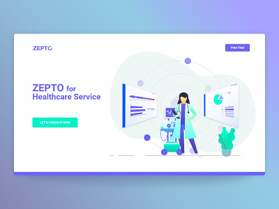 "Zepto for healthcare service" Demo landing page