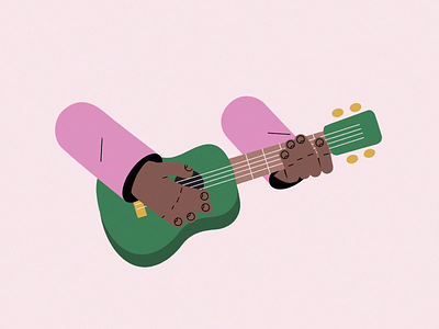 Guitar Player 2d animation after effects animation design illustration loop motion motion design