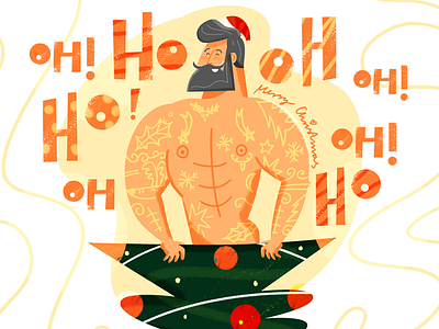 Hohohoes! beard christmas hohoho merrychristmas santa tattoo tree