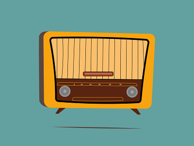 Flat Design Retro Radio