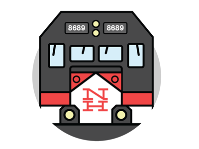 New Haven Line Train graphic icon illustration new haven trains travel vector