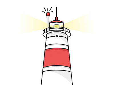 Lighthouse #2 design icon illustration illustrator lighthouse lines logo shading