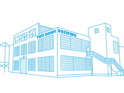 Two Roads Brewing brewery illustration illustrator line work local work in progress