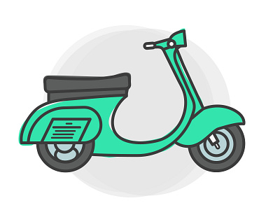 Vespa icon illustration scooter vespa