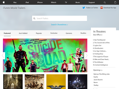 Apple Trailers Redesign POC