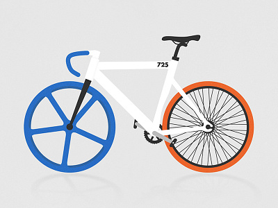 My Bike 725 aerospoke bike fixedgear fixie illustration illustrator leaderbikes minimal trackbike vector
