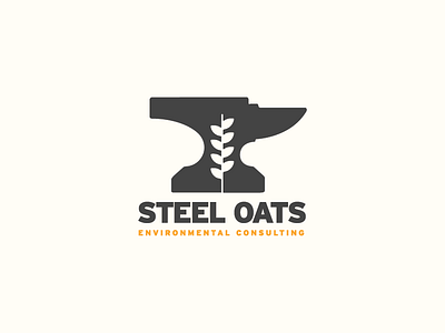 Steel Oats Branding anvil brand branding consulting environment illustration logo oats steel wheat