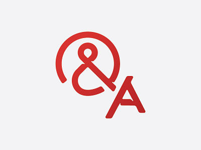 Q & A ampersand answer icon illustrative type qa question type