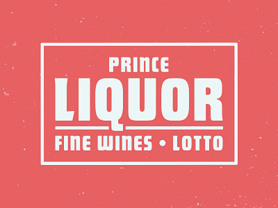 Prince Liquor Sign clean liquor logo rectangle sign simple store type