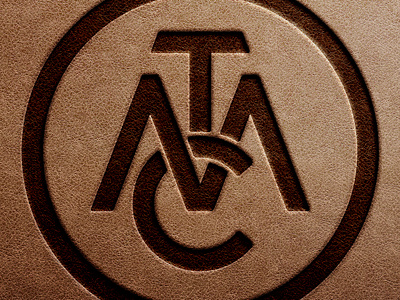 TMC Monogram circle design graphic leather monogram sanserif tmc