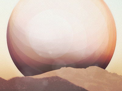 Lighthouse Sunset dawn fall geometric gradient halftone light mountains shape sun sunset sunspot texture vintage warm