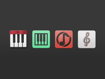 Music App Icons apple icon ios iphone music note piano tile treble