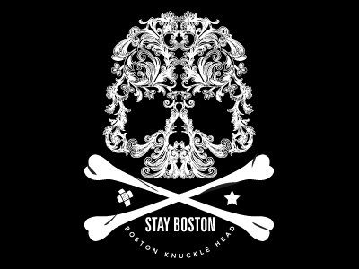 BKH Skull bkh boston crest filigree identity illustration skull