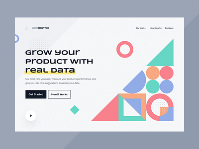 Geometrix appdesign geometric geometricui graphicdesign illustration landingpage productdesign uidesign uxdesign webdesign