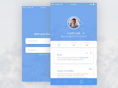 User Profile app dailyui flatdesign uidesign uxdesign webdesign