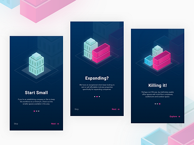 Office Search Onboarding animation building graphicdesign illustration isometric onboarding uidesign uxdesign webdesign