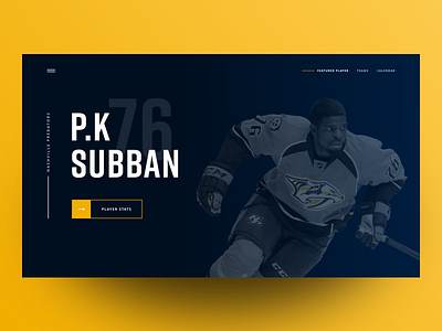 Predators graphicdesign hockey icehockey landingpage productdesign sport uidesign uxdesign webdesign